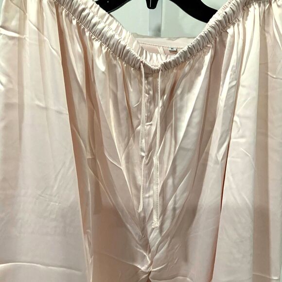 NWT!! Silky Pink 2 Piece Pajama Set with Sleep Mask Size XL - Picture 9 of 11